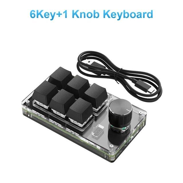 Programming Macro Gaming USB Custom Keyboard BT Volume Button Knob Photoshop Hotswap Socket Keypad Mechanical Blue Switch 9 Key