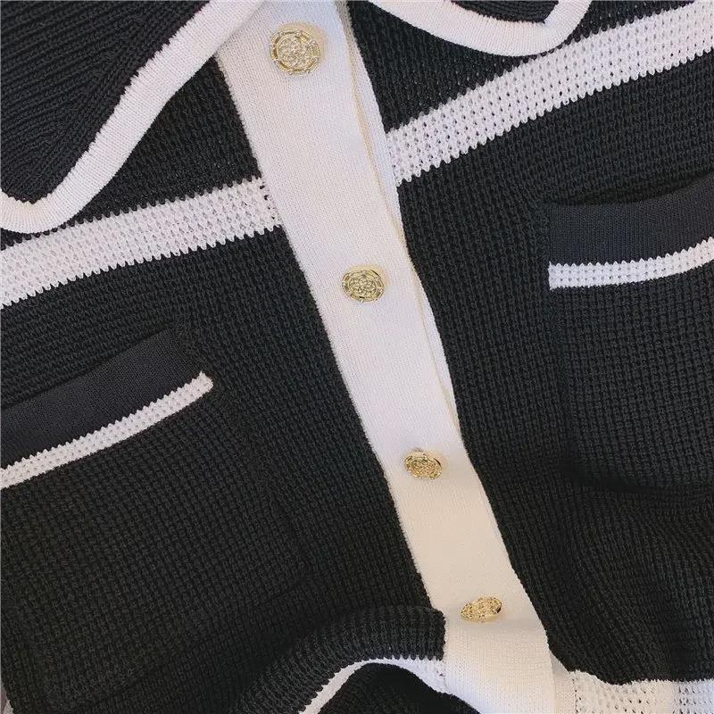 Summer Xiaoxiang Style Sleeveless Knitted Vest - Artful, Contrasting Colors, Celebrity Chic