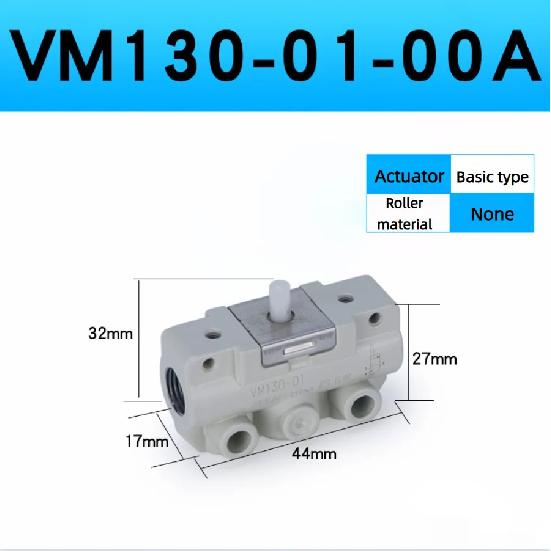 Pneumatischer Schalter Zwei-Positionen Drei-Wege Mechanisches Ventil Rollen Handbetätigte Ventile VM131-01-01A