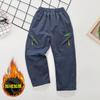 Kids Fleece Lined Windproof Warm Outdoor Casual Sports Pants For Boys And Girls