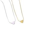 Elegant 18K Gold-Plated Titanium Steel Heart Pendant Necklace – Colorfast Women's Collarbone Jewelry