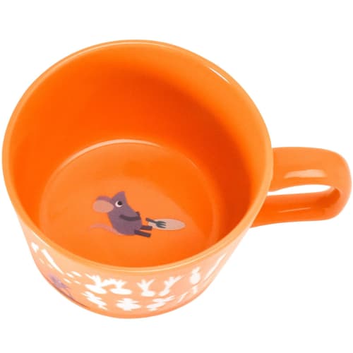 Leo Lionni" Soup Cup/Mug, Microwave and Dishwasher Safe, Leo Lionni Merchandise, Vegetable Design, Orange, Approx. 440ml, Diameter: Approx. 11cm, Min