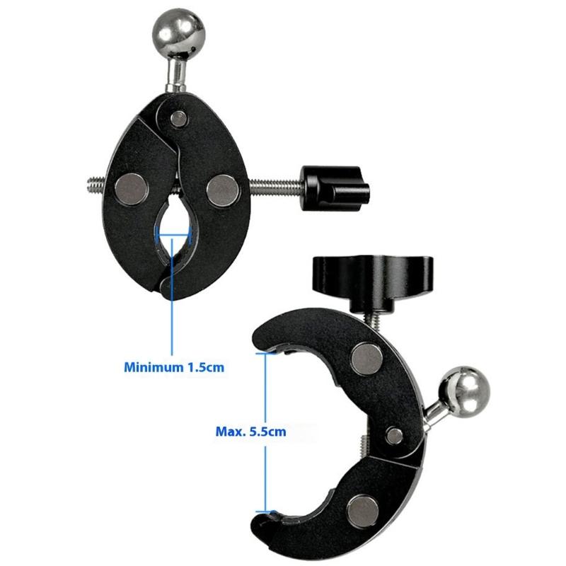 Adjustable Universal 17mm Ball Adapter Suitable For Handlebar Clamp Mounting System Motorcycle Bike Phone Holder Support
