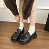 Braune Retro-Loafer im britischen Stil, erhöhte flache Sohle, kleine Lederschuhe für Damen, Frühling und Herbst, neue französische Loafer