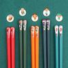 Cute Japanese-style Alloy Chopsticks with Pointed Anti-slip Sushi Tableware Household One Pair Colorful Kitchen Accessories