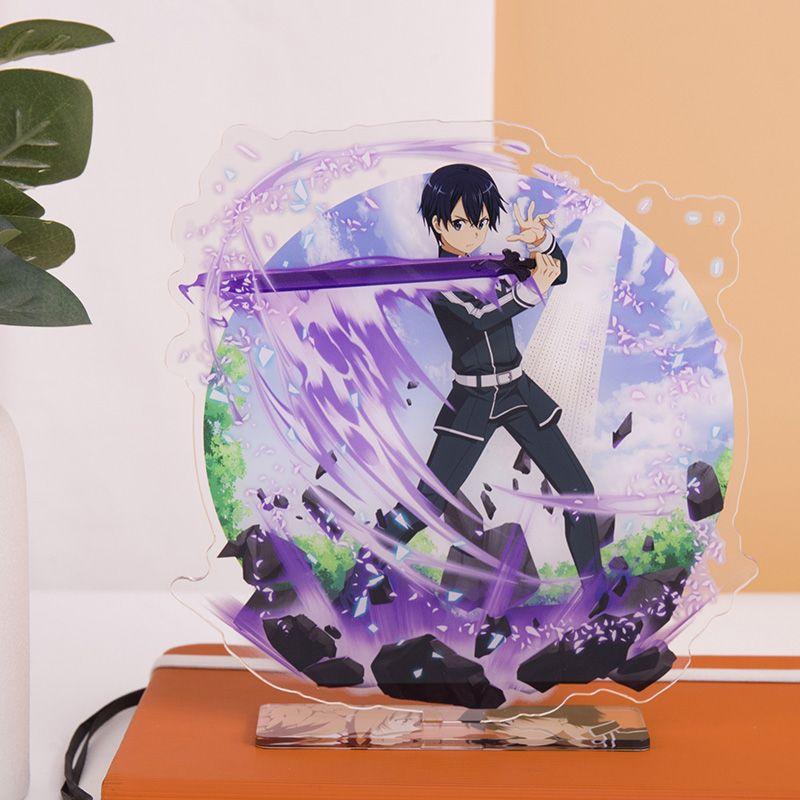 Sword Art Online Anime Zubehör Acryl-Ständer Modell Asuna Kirito Schreibtischdekoration Sammlerspielzeug Geschenk