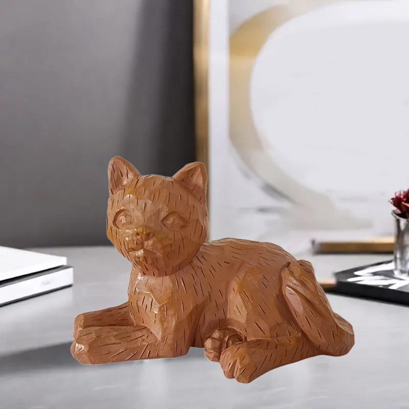 Cute Small Cats Figurine Handmade Carving Resin Cats Home Decoration Figurine Gift Cats Accessories Decoration Crafts Figurines