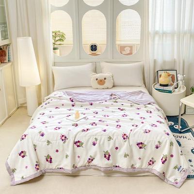 Amethyst Grape Print Summer Quilt
