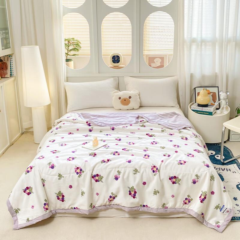 

Grace Amethyst Grape Print Summer Quilt