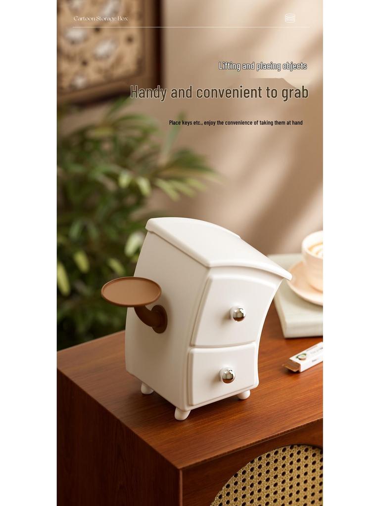 Chinese Style Funny Storage Cabinet: Cute Hands-on-Hips Multi-Layer Organizer with Drawers