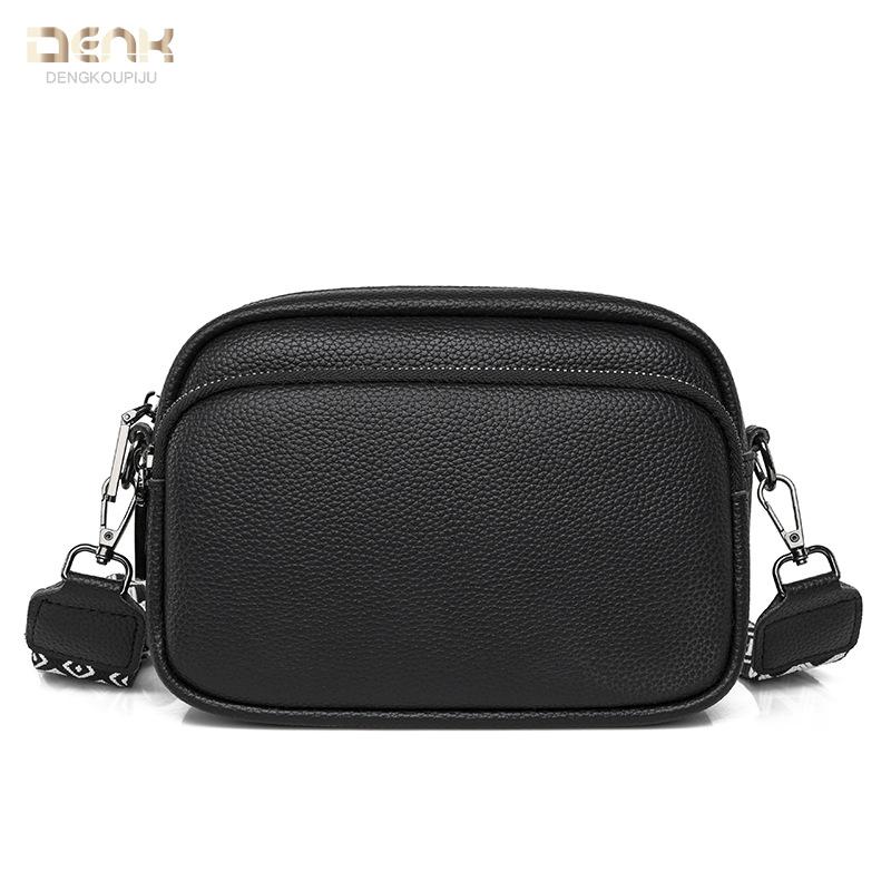 Genuine Leather Women's Bag Fashionable and Niche Single-shoulder Crossbody Bag Cowhide Small Square Bag