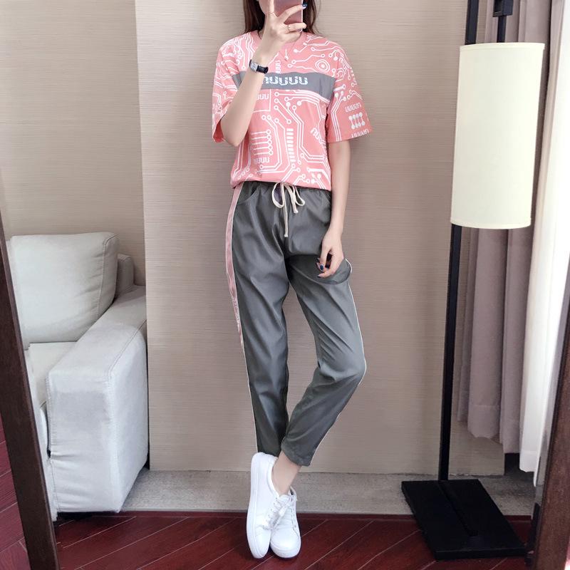 Trendy Women's Summer 2023 Hip-Hop Hong Kong Style Loose Two-Piece Set