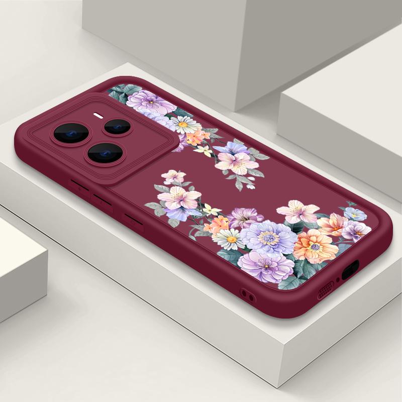 

М який чохол TPU з кольоровим квітковим візерунком для Xiaomi 14T Pro 13T Poco F6 Pro X6 M6 X5 Redmi Note 14 Pro 13 12 11 10 Матова протиударна задня кришка Redmi Note 14 5G