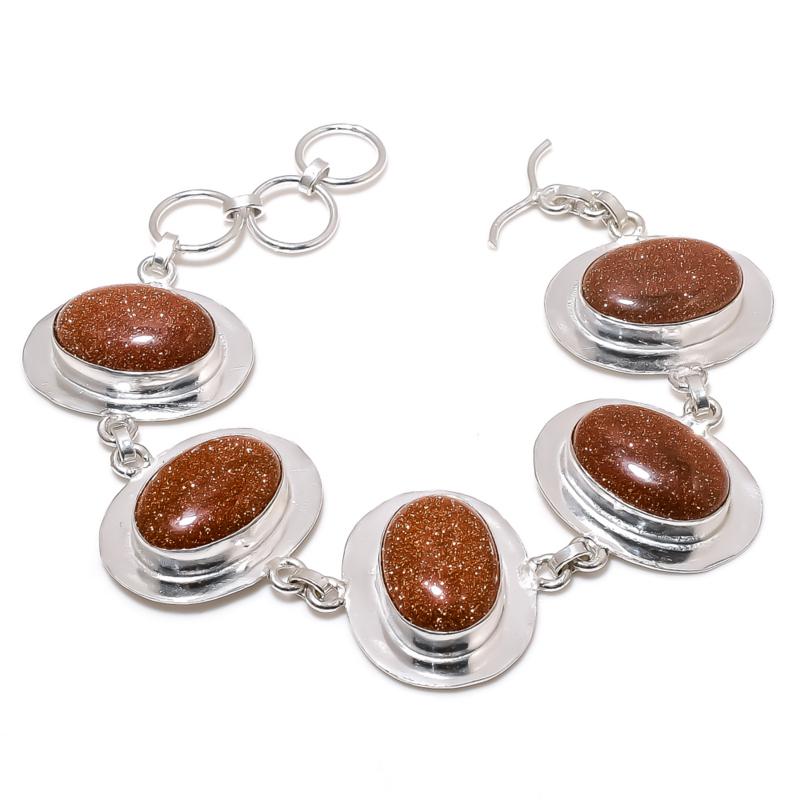 Natürlicher Roter Sonnenstein Edelstein Handgefertigt 925 Sterling Silber Armband, Amethyst Armband für Ehefrau, Unisex Armband, Jubiläumsgeschenke