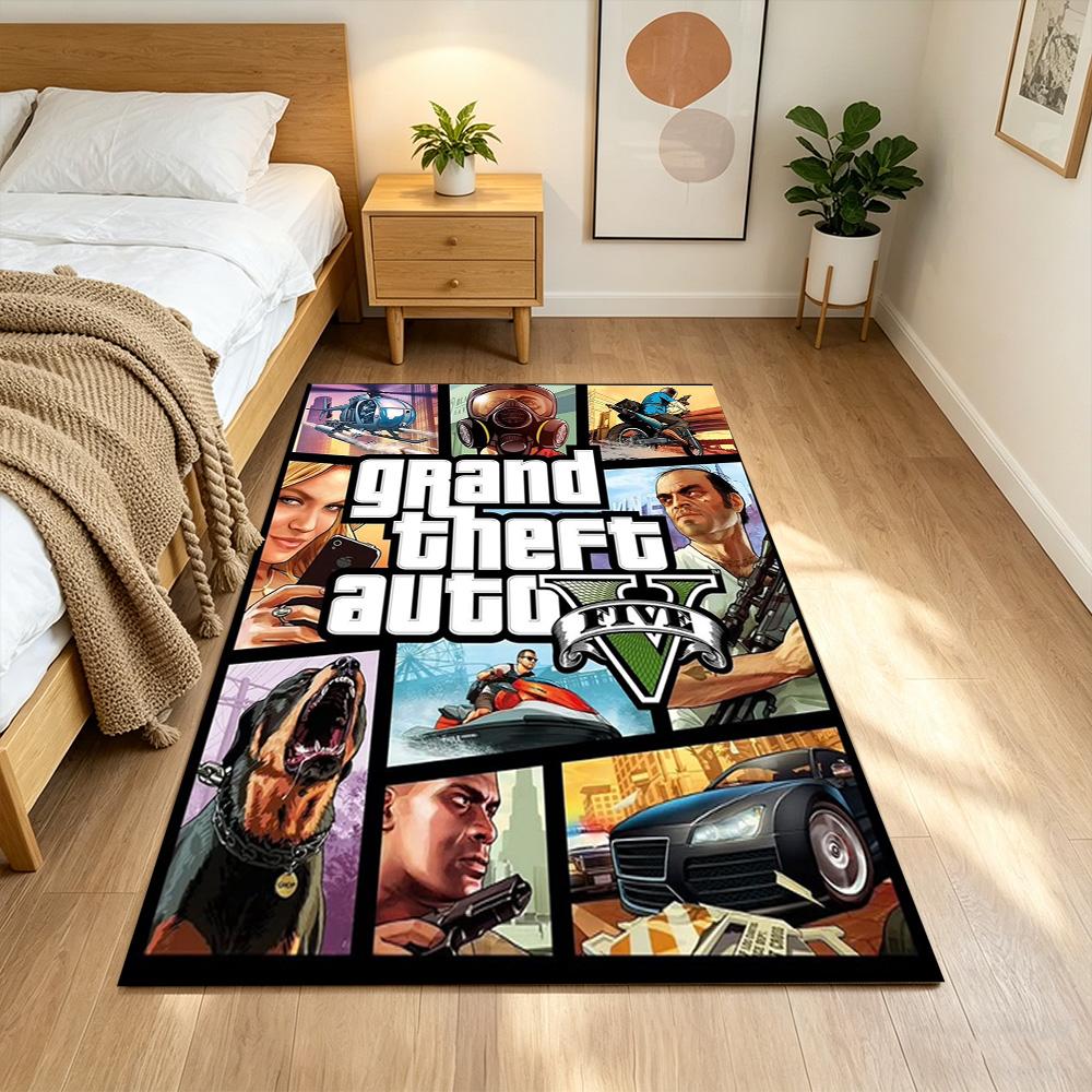 Gta Area Rug Suitable for Foyer Game Room Dormitory Decorate Room Anti-slip Rug Decorate Offices Wedding Party Gift