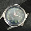 VINTAGE HMT HAND-WINDING INDIAN MENS ROMAN FIGURE BLUE DIAL WATCH A702856-1