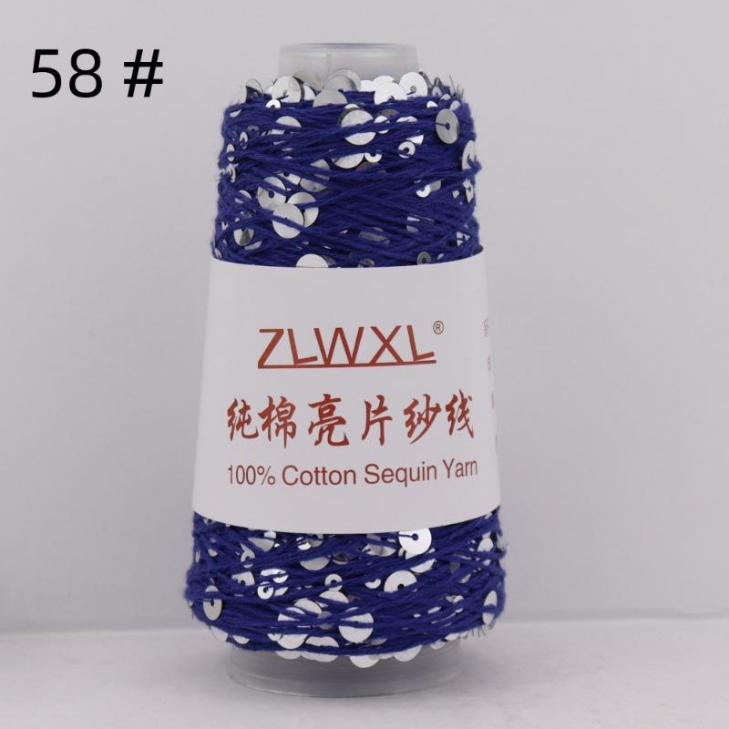 1000g /3200M 100% Cotton Yarn 6mm+3mm Special Sequin Yarn DIY Knitted Garment Accessories Rag Doll Knitting Yarn