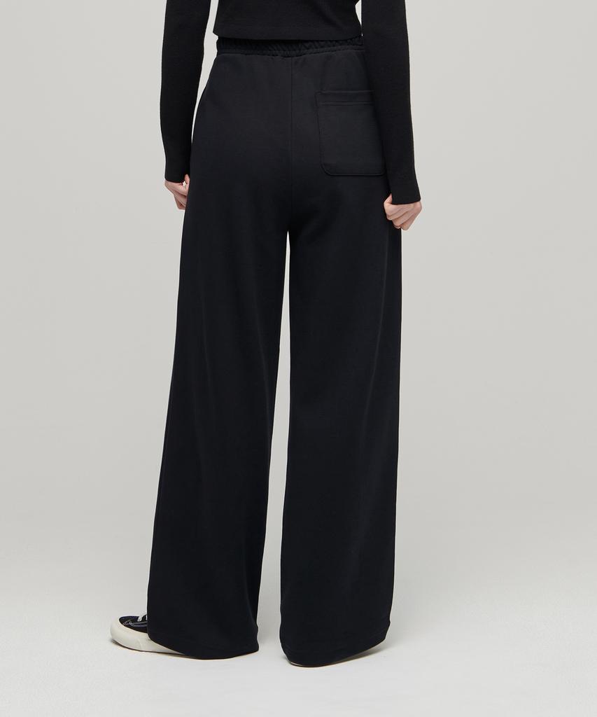 MUSINSA STANDARD WOMAN Women'S Double Knit Two-Tuck Wide Lounge Sweatpants [Black]