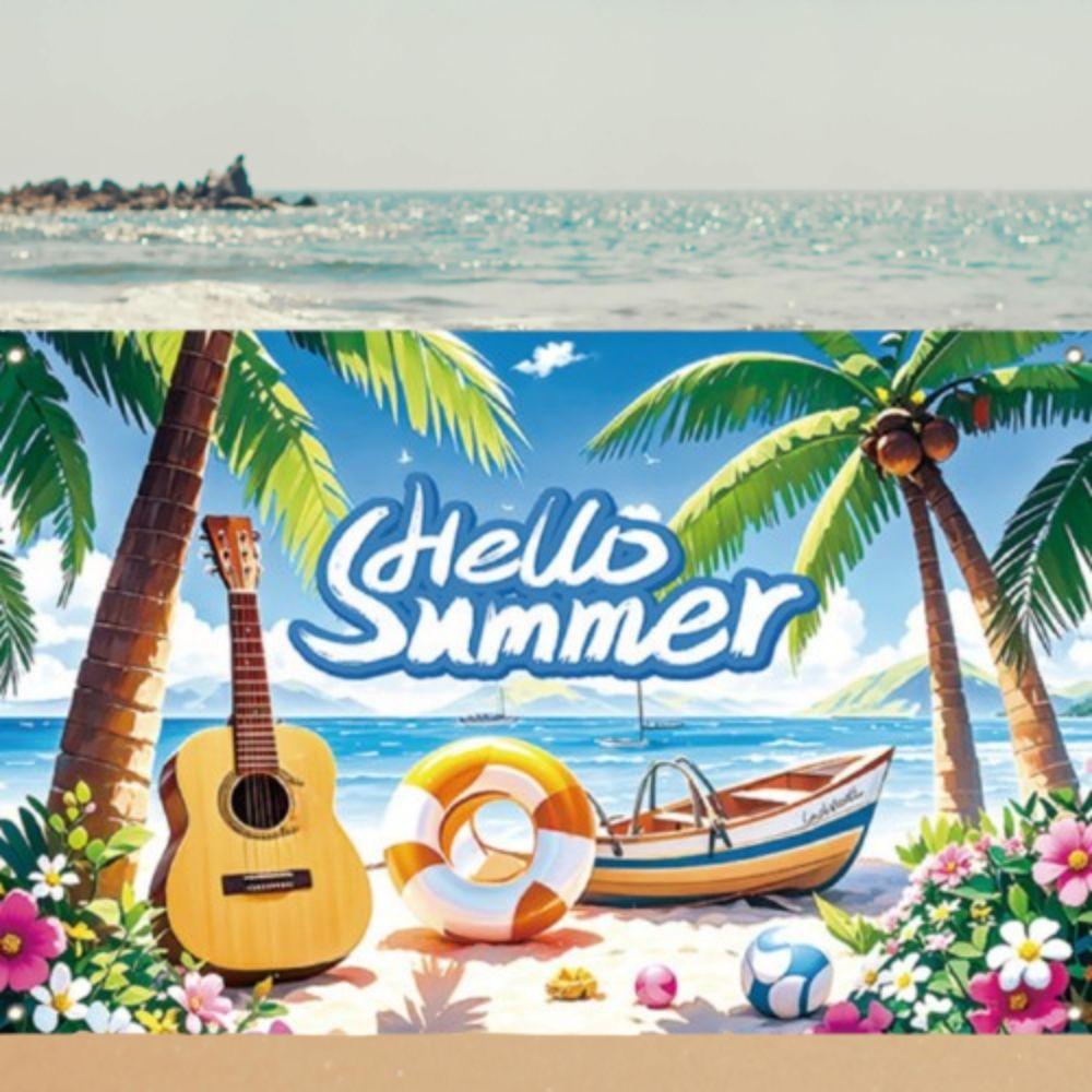 Tropical Theme Summer Pool Party Backdrop Hawaiian Photography Background  Wedding Birthday Party