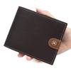 Men's Large Capacity Tri-Fold Wallet with Multi-Card Slots & Hinged Coin Pocket
