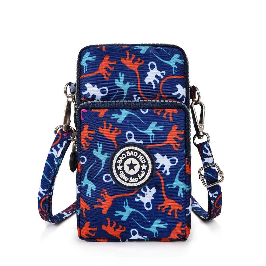 Korean Style Crossbody Phone Bag – Women's Fabric Pouch, Neck Hanging Sports Armband, Vertical Wrist Coin Purse