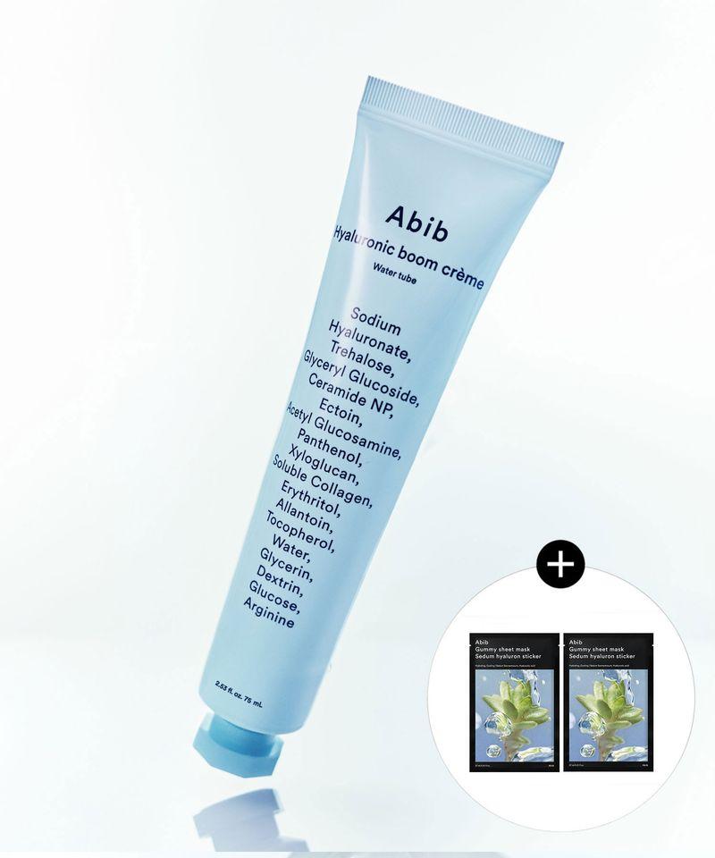 Hyaluronic Boom Cream Water Tube 75ml (+Moisture Herb Hyaluronic Sticker Pack 2 Sheets)