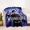 1pc Wednesday Outdoor Blanket Lightweight Flannel, Soft & Warm, All-Season Use for Sofa, Outdoor, Camping, Living Room, Office103