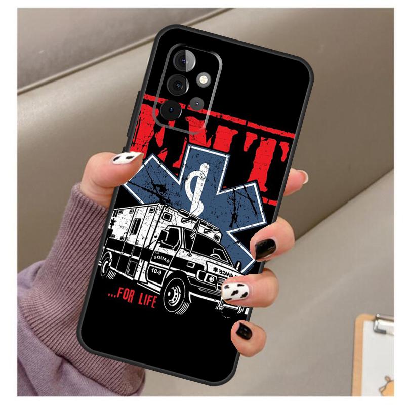 EMT EMS Ambulance Case For Samsung Galaxy A51 A71 A12 A22 A32 A42 A52 A72 A50 A70 A21S A52S A03S Phone Cover