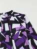 2024 Geometric Print Long Sleeve One-Piece Swimsuit for Women