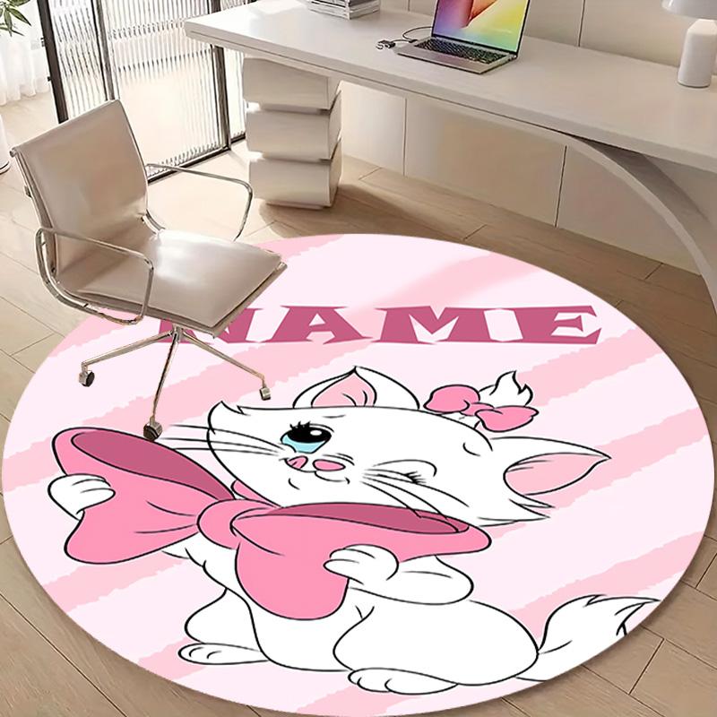 Personalized M-Marie Round Chair Office Rug - Perfect for Mat, Office Chair & More - Ideal Gift for Birthdays and Holidays