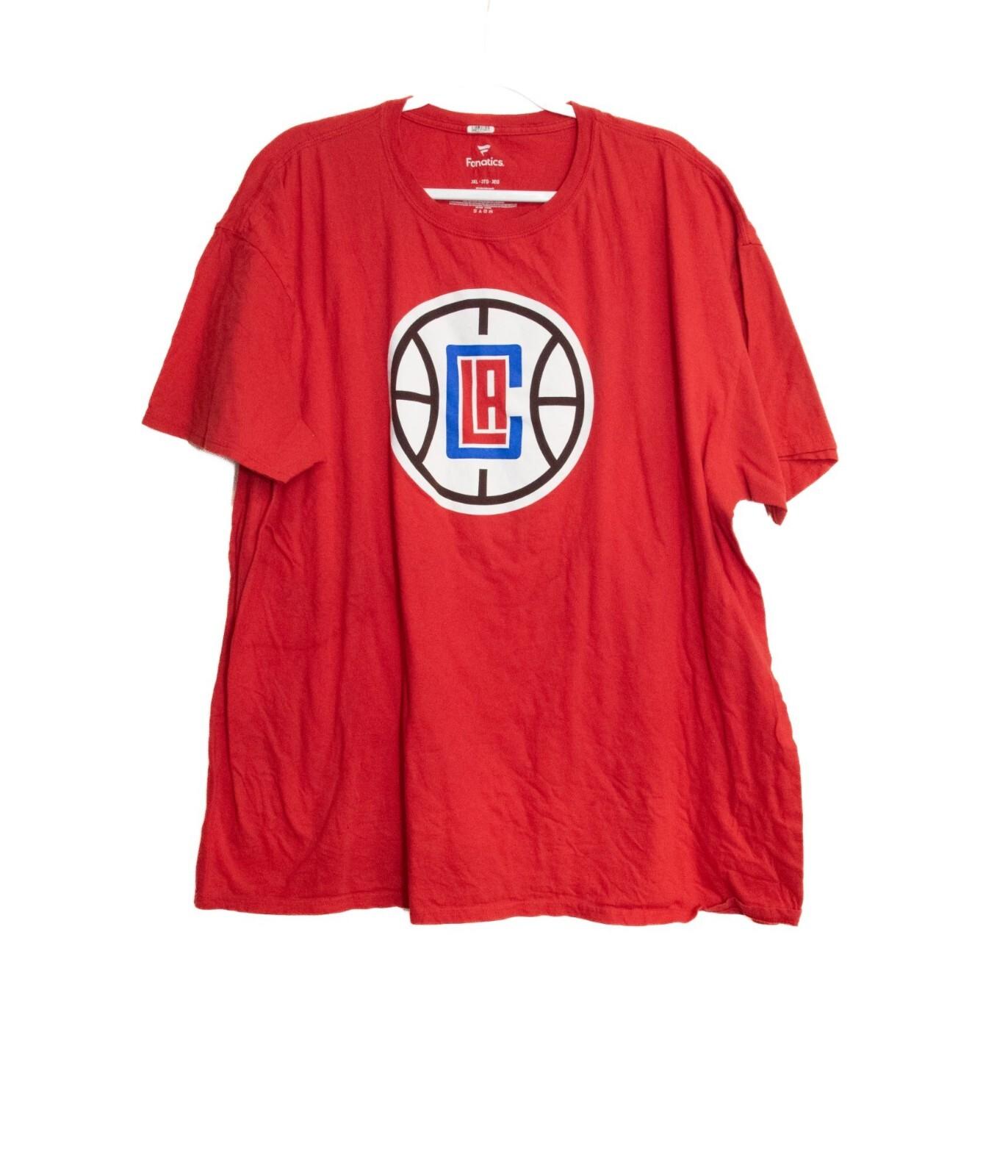 Los Angeles Clippers Paul George Fanatics 3XL Red T-Shirt NBA Logo Basketball S