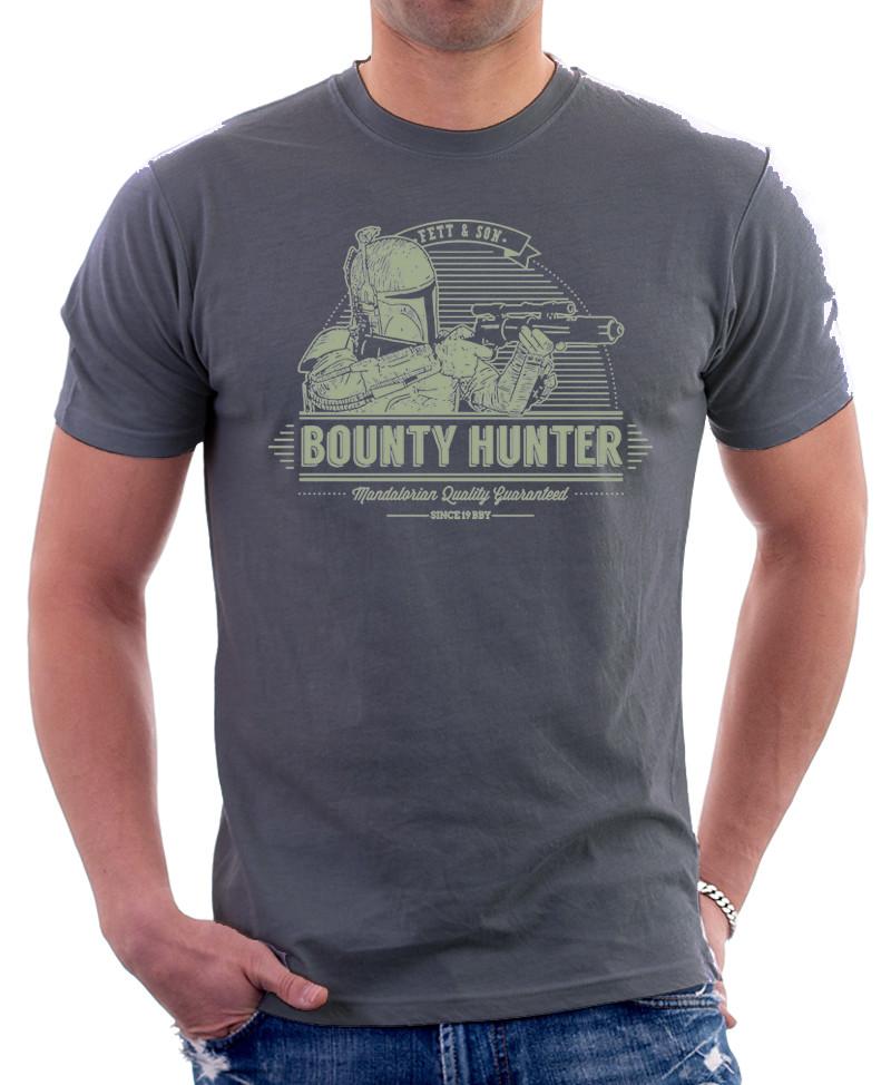 Star Wars inspired Boba Fett & Son Bounty Hunter Jedi grey t-shirt OZ9823 S