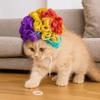 Pet Supplies Colorful Pet Costume Wig Cute Adjustable Pet Cosplay Wig Decorative Adorable Cat Headwear for Party Dress Up