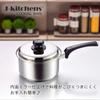 Original Tag Included J-kitchens Non-Stick, Rust-Resistant Saucepan, 18cm, Gas/IH Compatible,