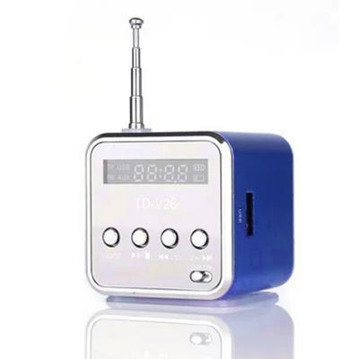 Přenosné digitální rádio TD V26 reproduktor Mini FM rádio přijímač s LCD Stereo reproduktor Podpora Micro