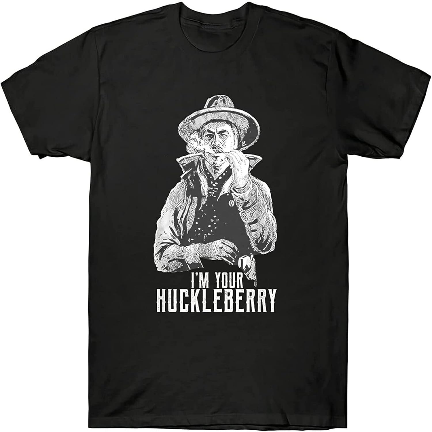 Say When I’M Your Huckleberry Doc Holliday Tombstone Movie Vintage Men s T Shirt Black L L чёрный