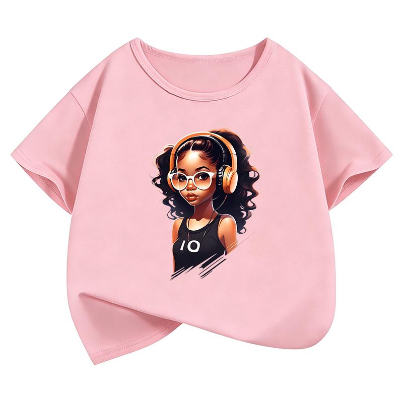 Trendy 2026 Hip Hop Girl TShirt Printed T Shirt Girls Summer Clothes Short Sleeve Tops TShirts Cute Girls Clothing