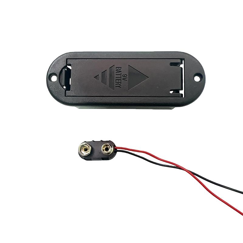 DIY Accessories 9V Battery Case Holder Cover Box Black for Acoustic Guitar Bass Pickup Essential Guitar Parts Set
