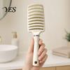 Hollow Hair Brush Curved Vented for Women, Detangling Paddle Long Scalp Massaging Thick Curly Wet Hair, Blow Fast Drying Detangler Styling Tool