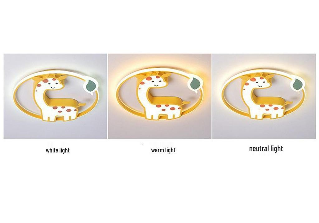 2025 Modern Giraffe Cartoon Ceiling Lamp for Children's Bedroom