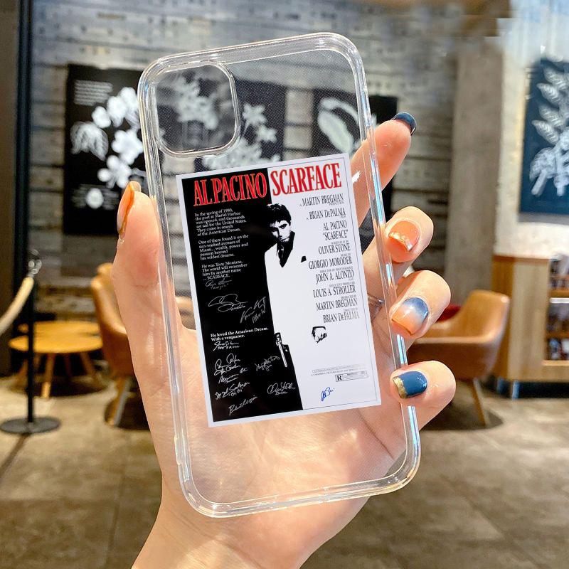 Scarface 1983 Film Al Pacino Movie Phone Case for IPhone 14 11 12 13 Mini Pro XS MAX 8 7 6S Plus X SE 2020 XR Transaprent Fundas