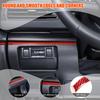 Red Carbon Fiber Dashboard Center Lower Trim Sticker For Subaru Crosstrek 23+