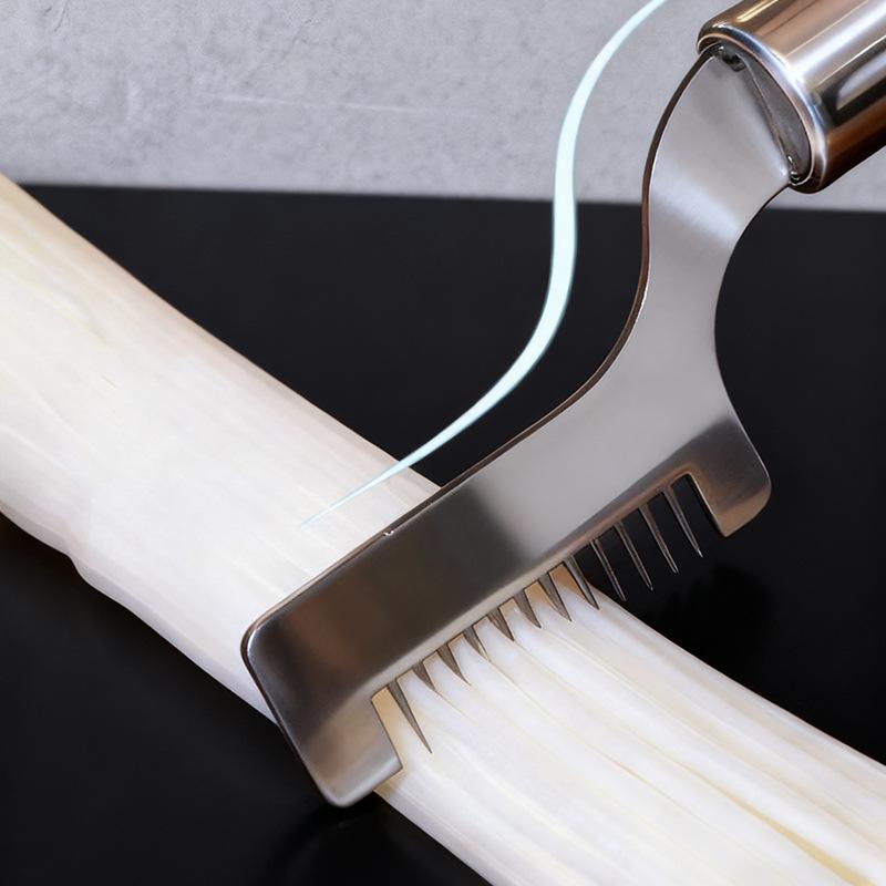 1Pc Stainless Steel Green Onion Cutter Shred Silk Knife Curved Cutter Head Design Food Speedy Chopper Kitchen Gadgets