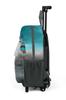 Rucsac cu roți Minik Yuva, gri turcoaz, cu două compartimente, Batik, 24068