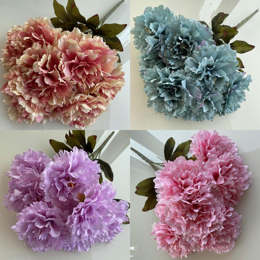 Artificial Peony Flowers For Wedding Decor With Soft Fleece Material For Home And Event Use
