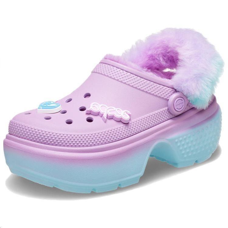 Aespa x Crocs Stomp Lined Clog Nebe a Země Unisex Tenisky Fialová Vícebarevná 208688-90H