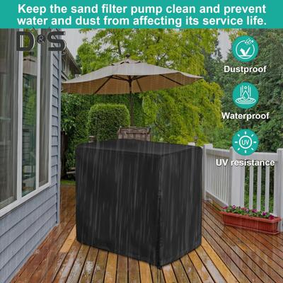 Pool Filter Cover for Intex Sand Filter Pump Adjustable Waterproof Oxford Cloth Pool Pump Cover Swimming Pool Sand Filter Pump Protector Guard Sleeve