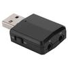 Bluetooth5.0 Audio Receiver Transmitter USB Sound Card 3 IN 1 AUX RCA 3.5MM Socket Adapterblack
