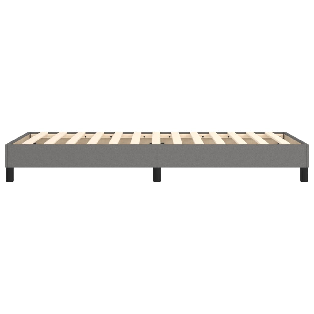 vidaXL Box Spring Bed Frame Dark Grey 80 X 200 Cm Fabric