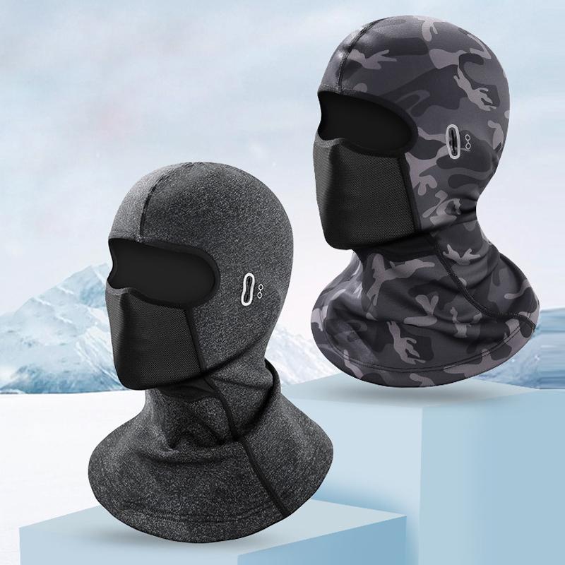 Outdoor Winter Running Cycling Warm Helmet Liner Cap Ski Pullover Cap Balaclava Velvet Bike Full Face Cover Headwear Climbing